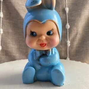 Vintage 1950’s Tinkle Toy 22 Baby Bunny Squeaker toy Kitschy nostalgic
